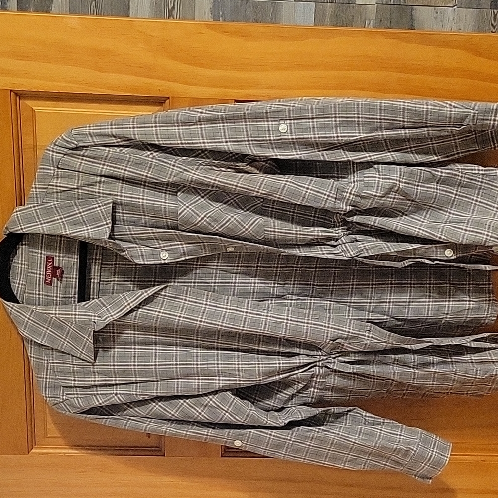 Plaid button down shirt